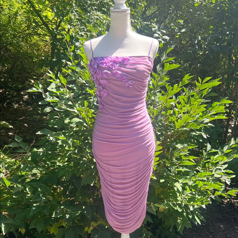 Vintage Y2K Betsey Johnson New York Ruched Floral Dress